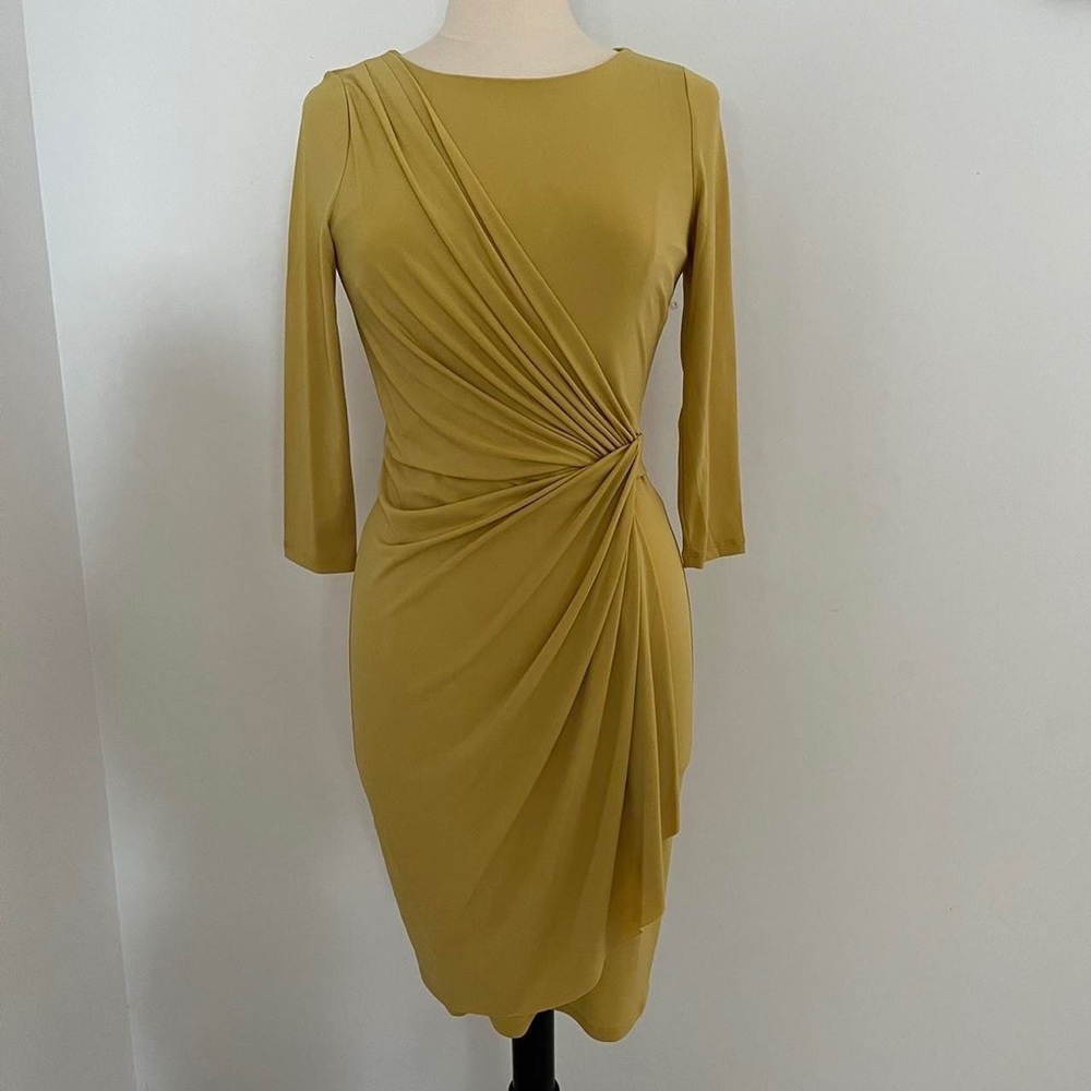 Mustard yellow wrap dress